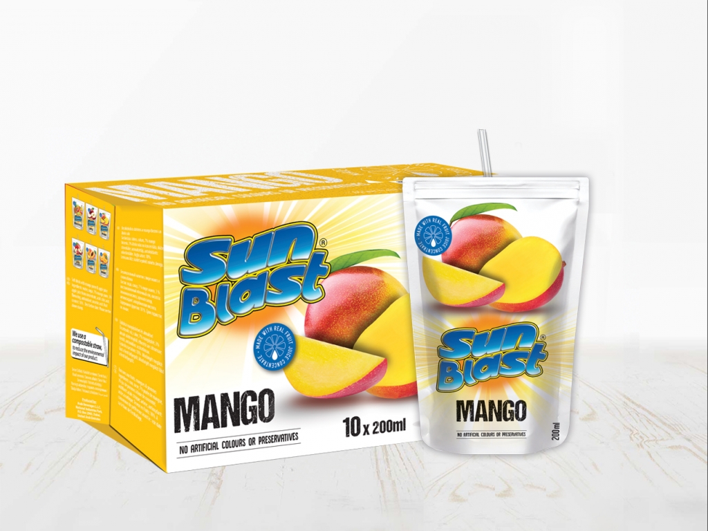 Mango Juice 10%. Available in 8 pack and 10 pack