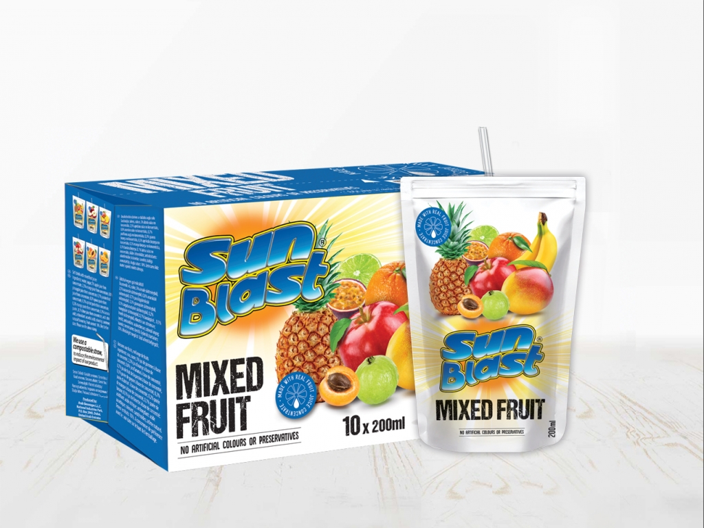 Mixed Fruit Juice 10%. Available in 8 pack and 10 pack