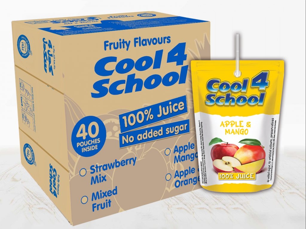 Apple & Mango Juice 100%. Available in 40 pack